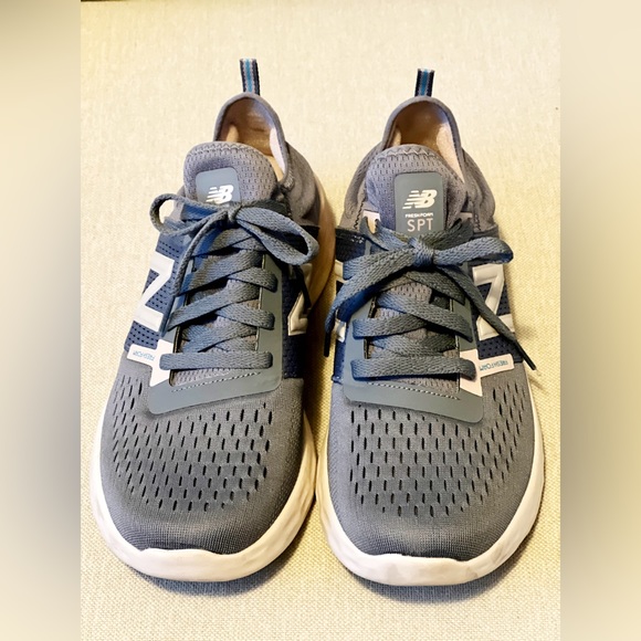 New Balance® Fresh Foam Sport v2; Color:Ocean Grey/Logwood/Silver - Picture 4 of 4